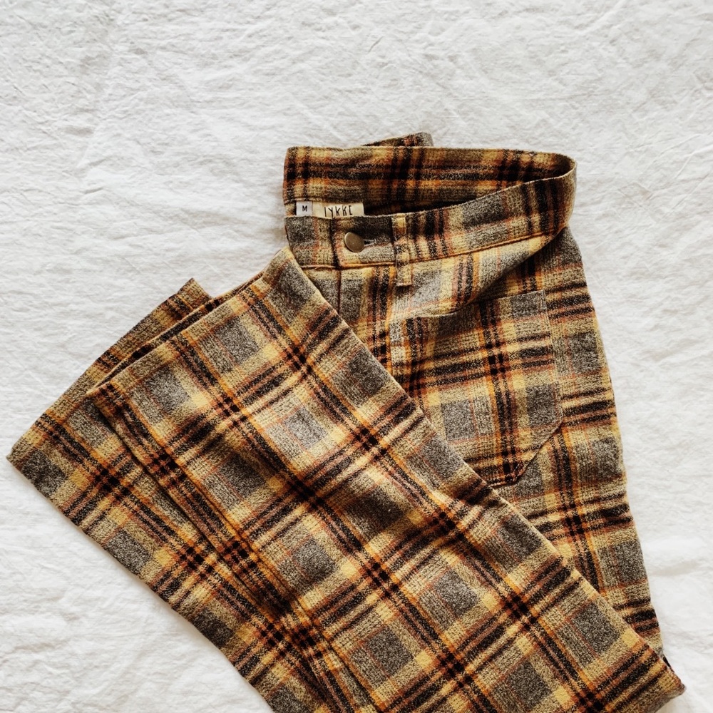 LYKKE WULLF Plaid Ranch Pant New Medium